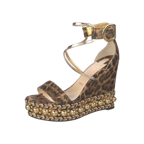 ❤️Christian Louboutin Suede Leopard Print Espadrilles❤️ - Picture 2 of 5